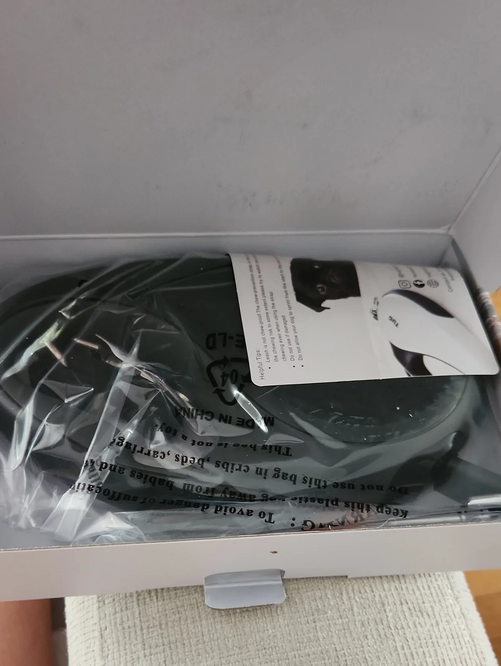 NIB TUG 360° Tangle-Free Dog Leash -Large, Black/grey